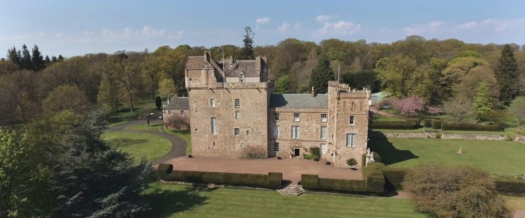 Image of Lennoxlove House taken from above the ground