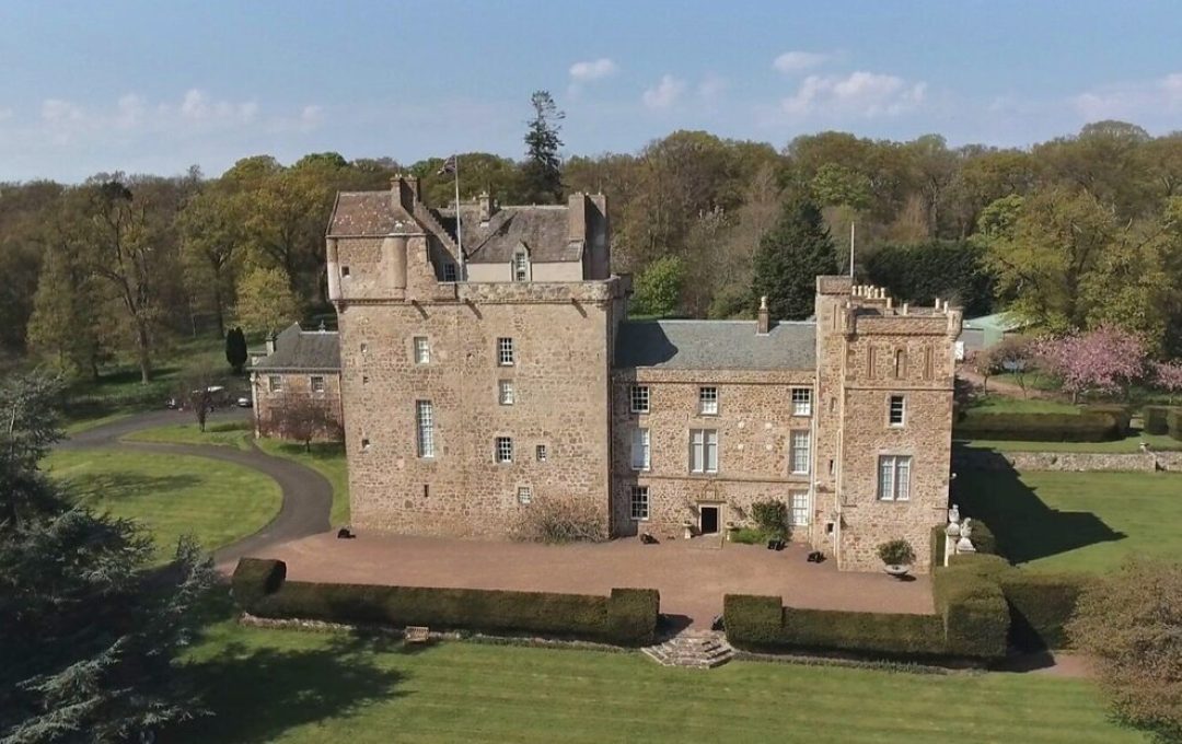 Image of Lennoxlove House taken from above the ground