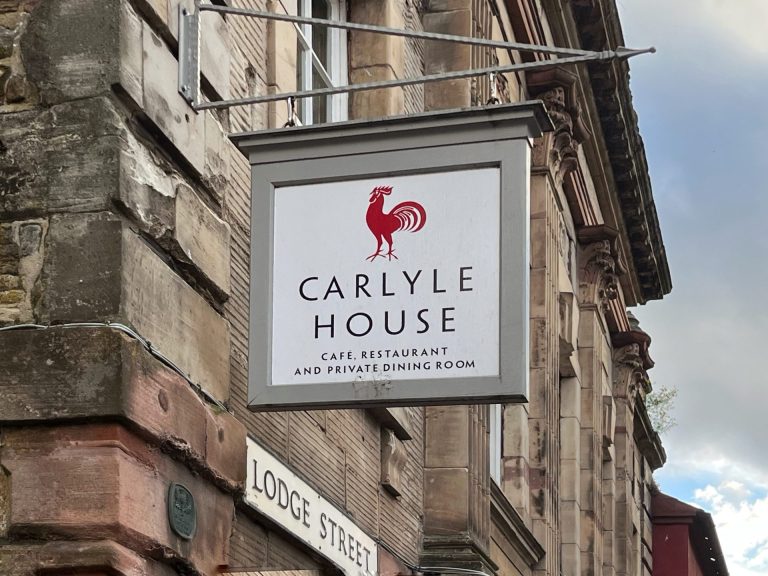 Carlyle House Cafe and Dining Rooms Shop Sign