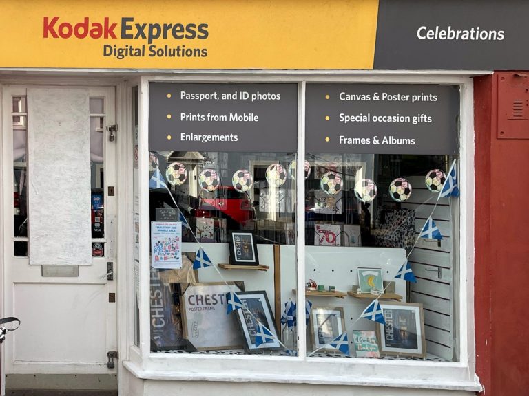 Celebrations Haddington - Kodak Express Centre and Gifts shop front