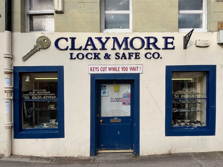 Shop front of Claymore Lock and Safe Company