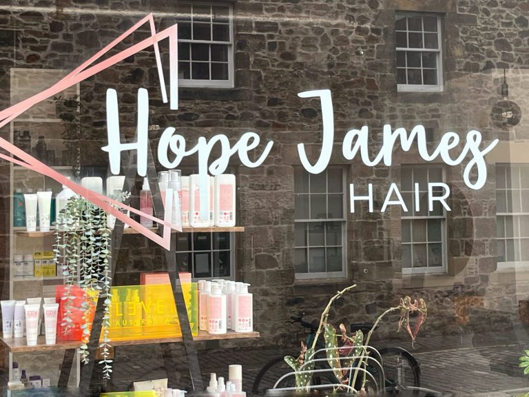 Hope James Hair shop front