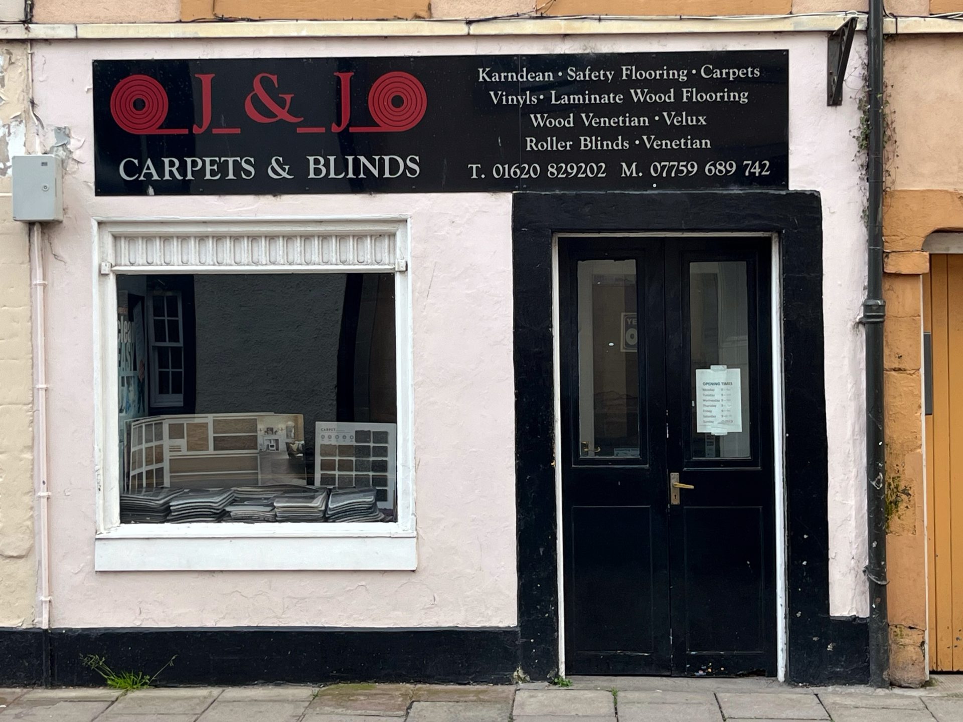 J&J Carpets & Blinds Shop Front