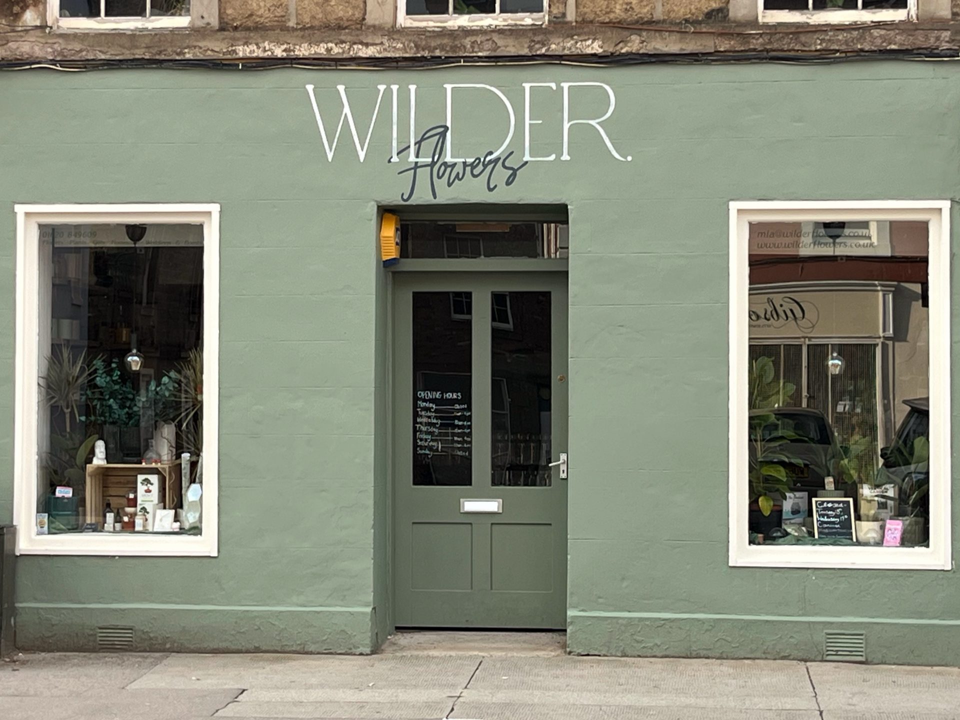 Wilder Flowers shop front Haddington