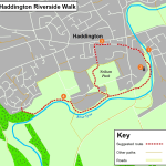 Map of walk around Haddington